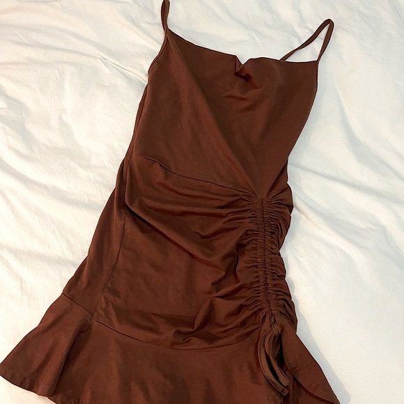PRETTY LITTLE THING Chocolate Bodycon Dress - Picture 1 of 3